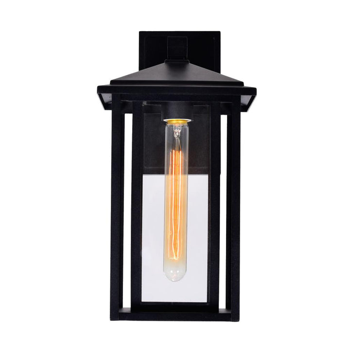 Crawford 1 Light Black Outdoor Wall Light