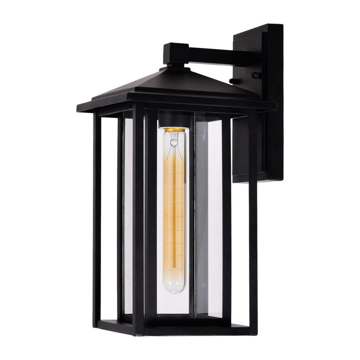 Crawford 1 Light Black Outdoor Wall Light