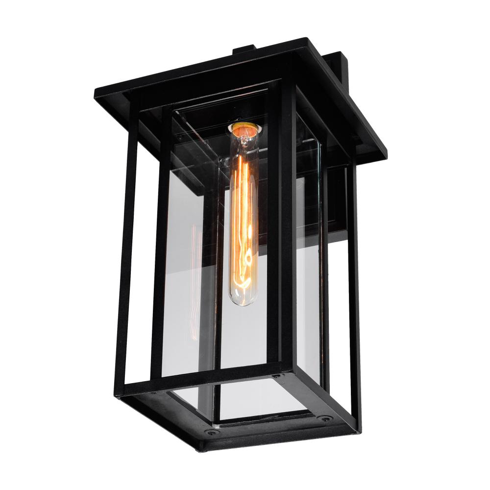Crawford 1 Light Black Outdoor Wall Light