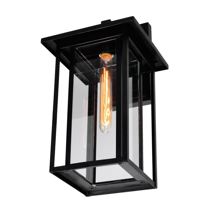 Crawford 1 Light Black Outdoor Wall Light