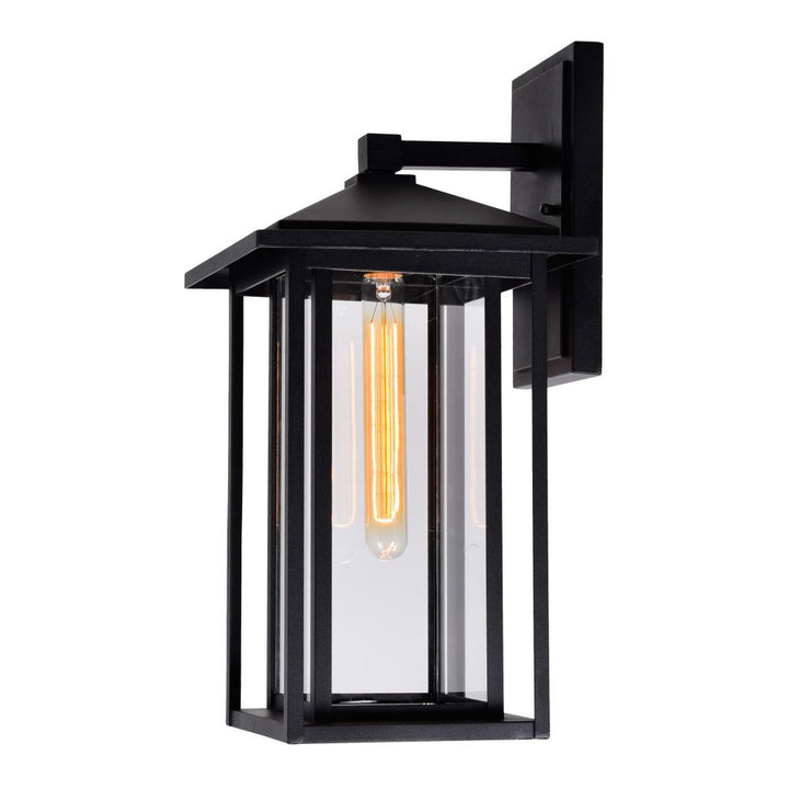 Crawford 1 Light Black Outdoor Wall Light