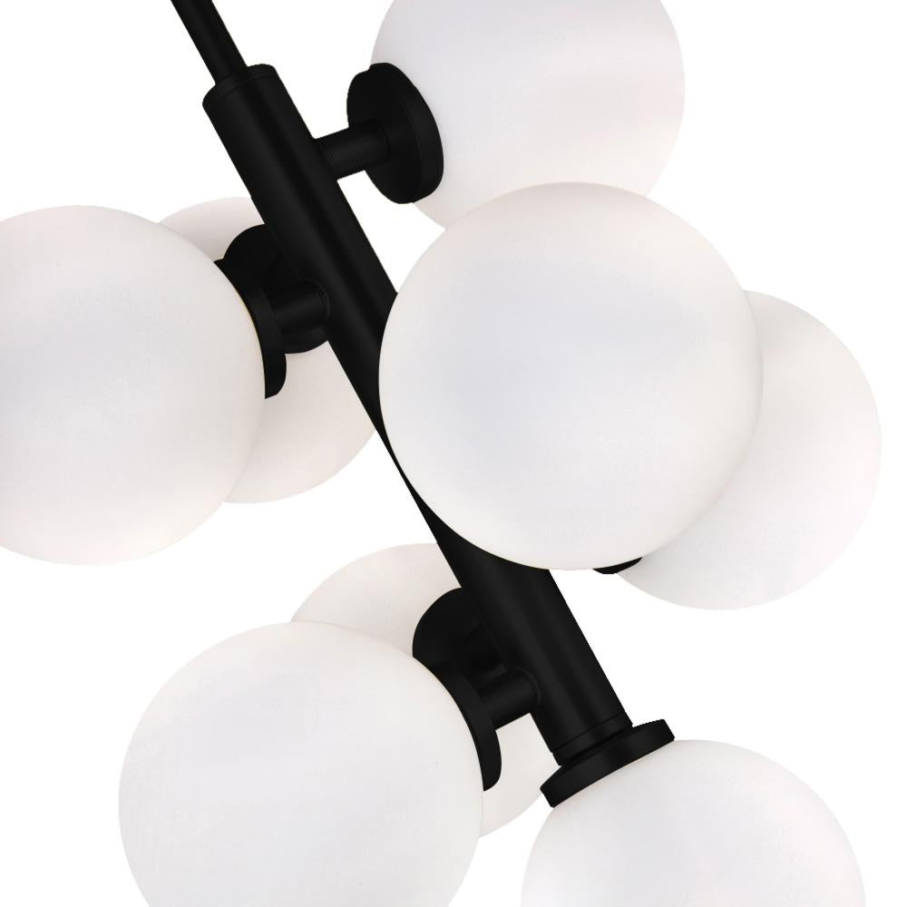 Arya 8 Light Pendant With Black Finish