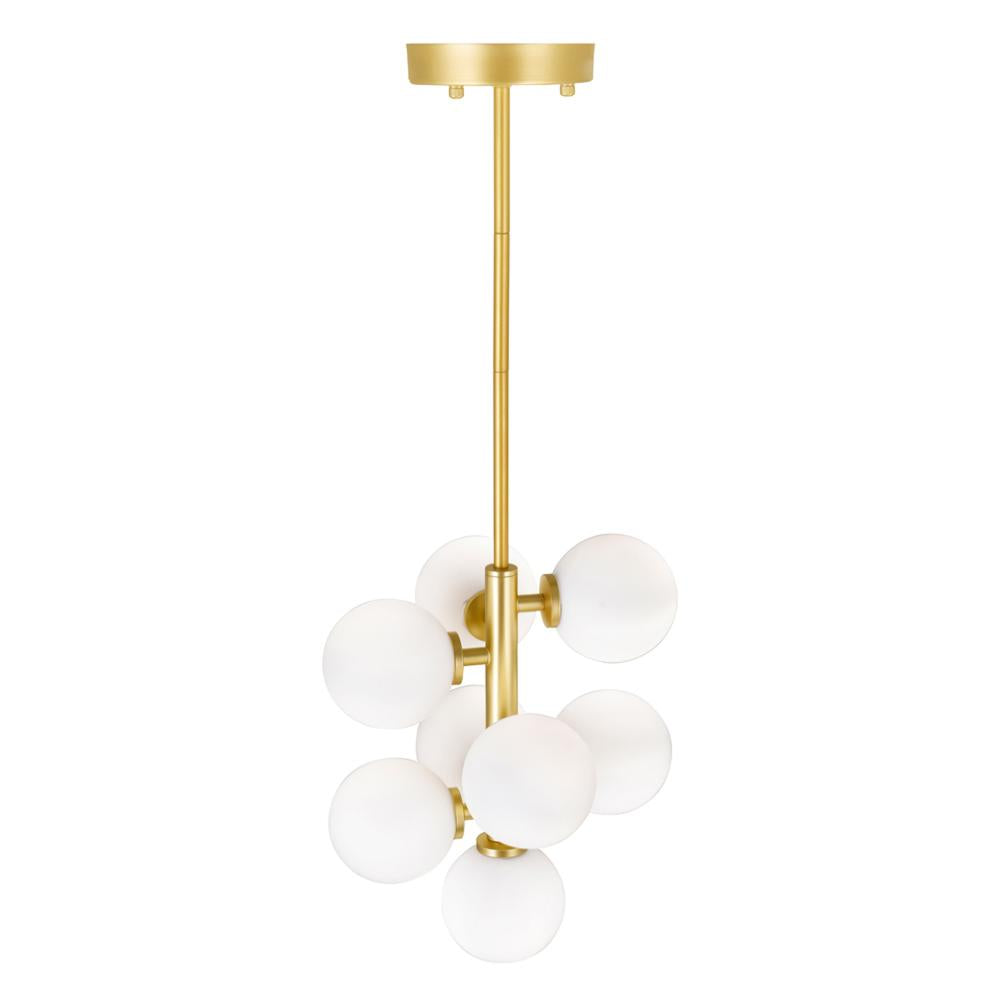 Arya 8 Light Pendant With Satin Gold Finish