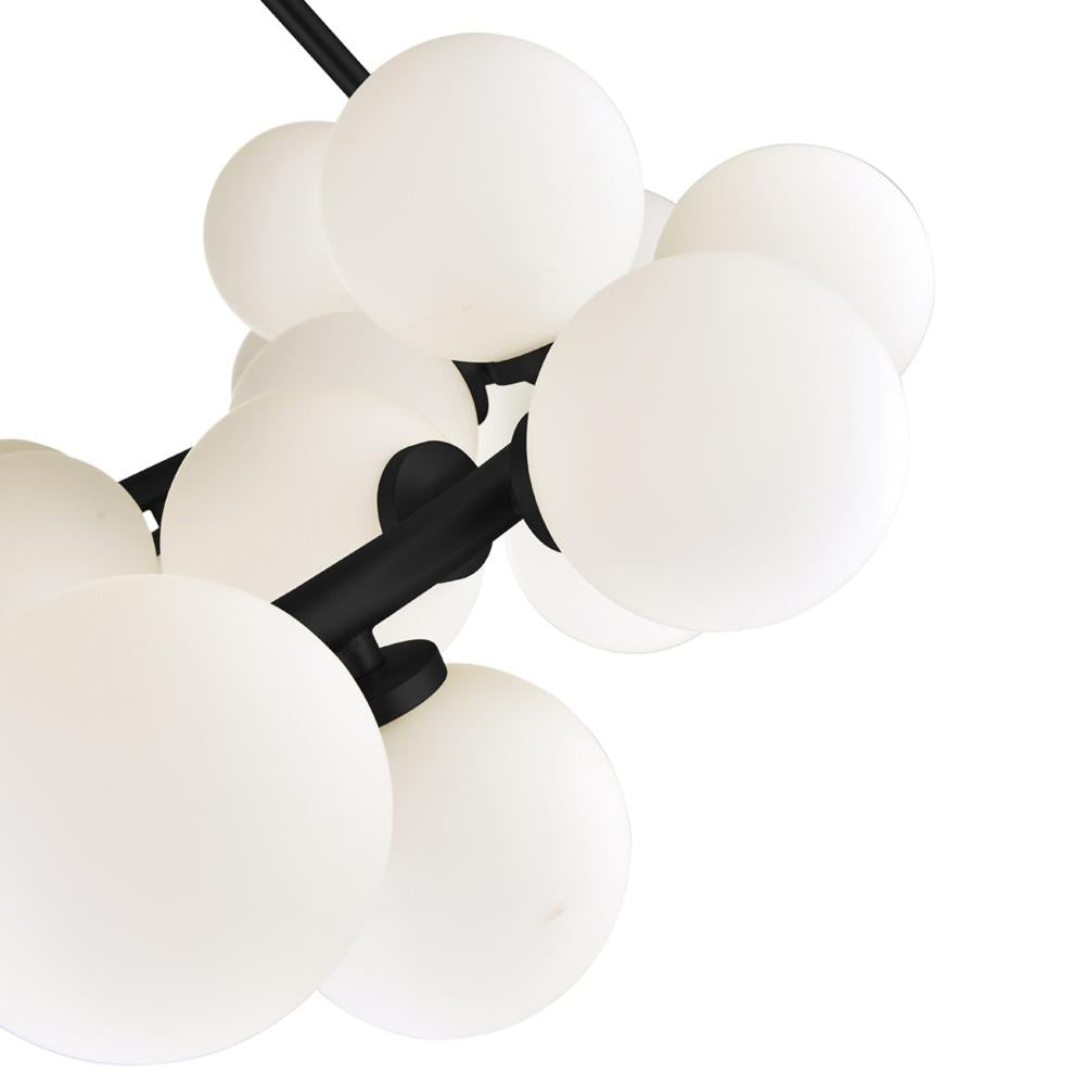 Arya 25 Light Chandelier With Black Finish
