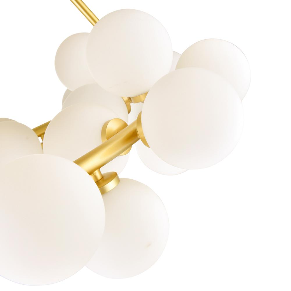 Arya 25 Light Chandelier With Satin Gold Finish