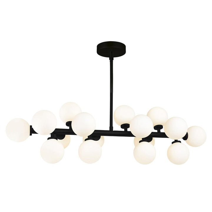 Arya 16 Light Chandelier With Black Finish