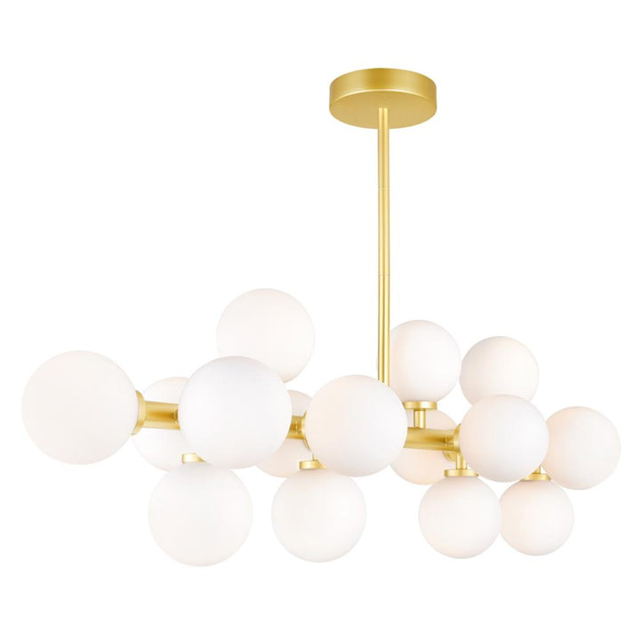 Arya 16 Light Chandelier With Satin Gold Finish