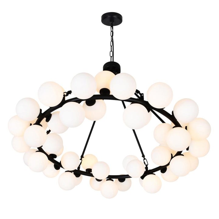 Arya 45 Light Chandelier With Black Finish