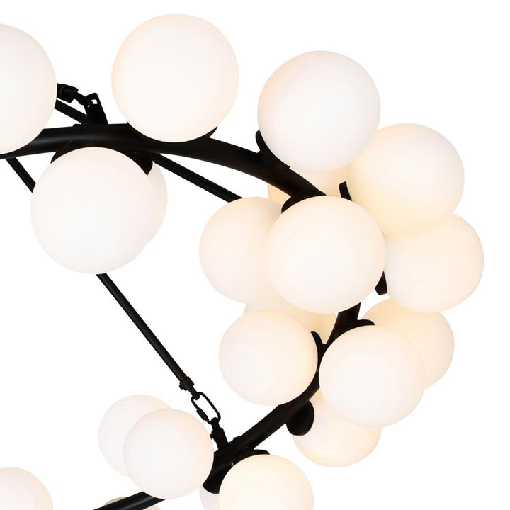 Arya 45 Light Chandelier With Black Finish