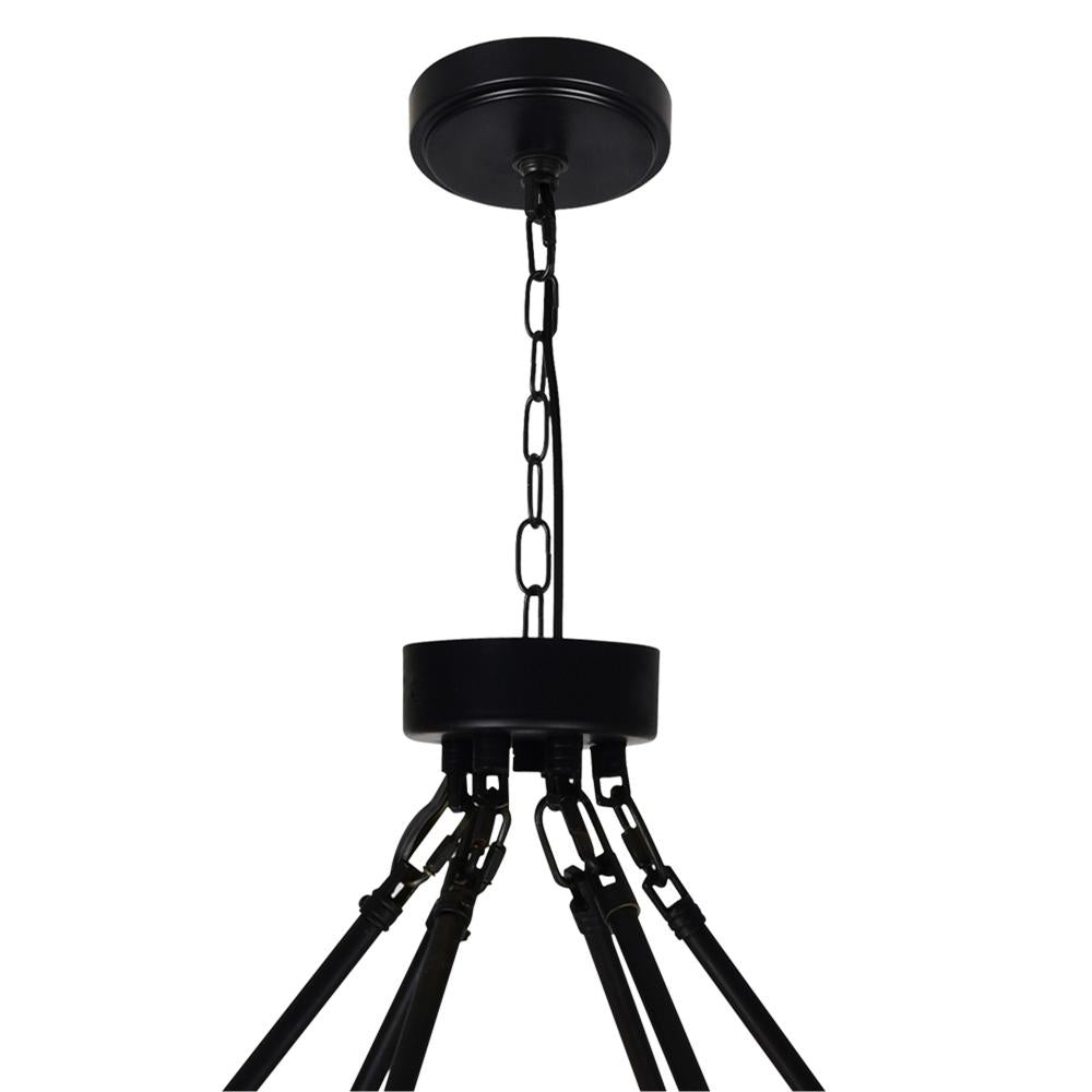 Arya 45 Light Chandelier With Black Finish