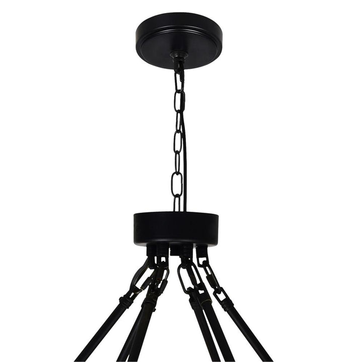 Arya 45 Light Chandelier With Black Finish