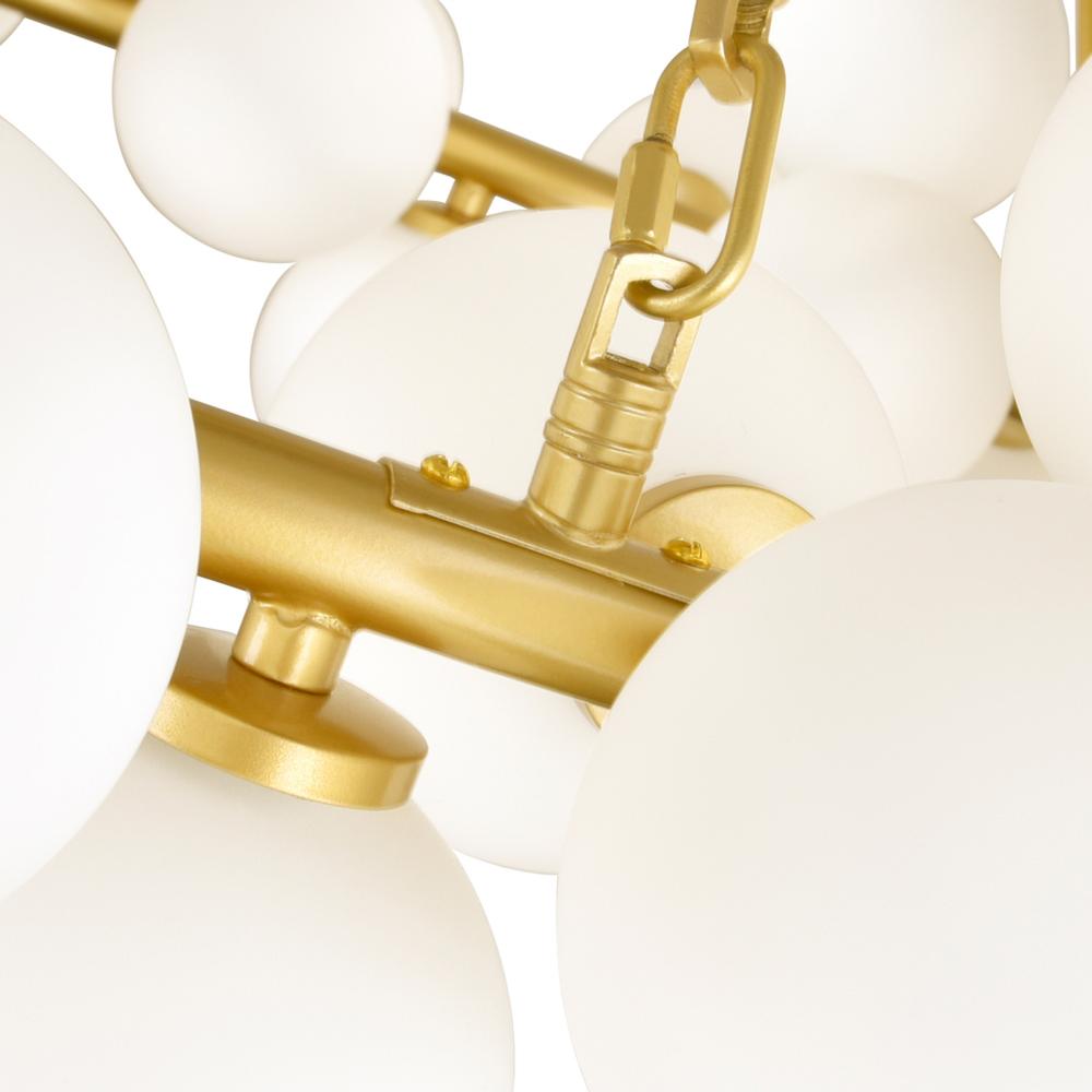 Arya 45 Light Chandelier With Satin Gold Finish