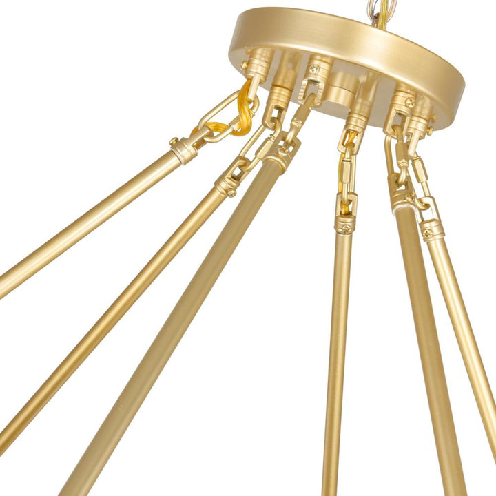 Arya 45 Light Chandelier With Satin Gold Finish