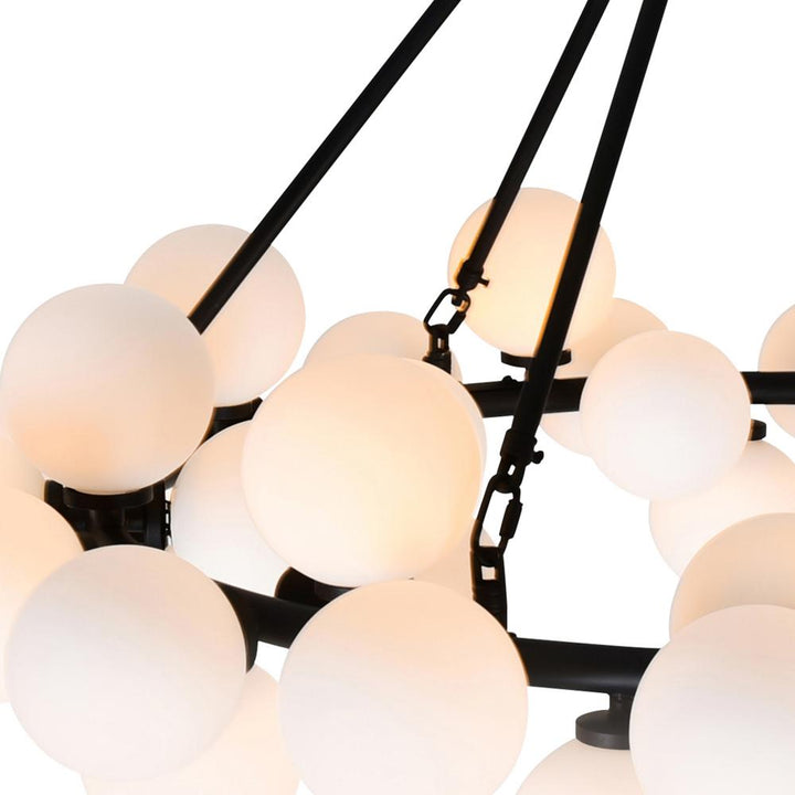 Arya 70 Light Chandelier With Black Finish