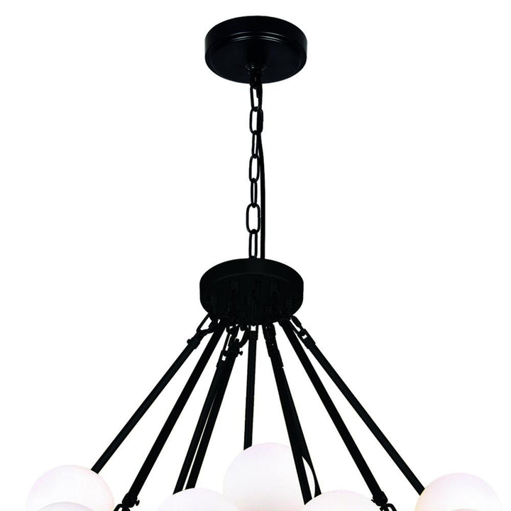 Arya 70 Light Chandelier With Black Finish