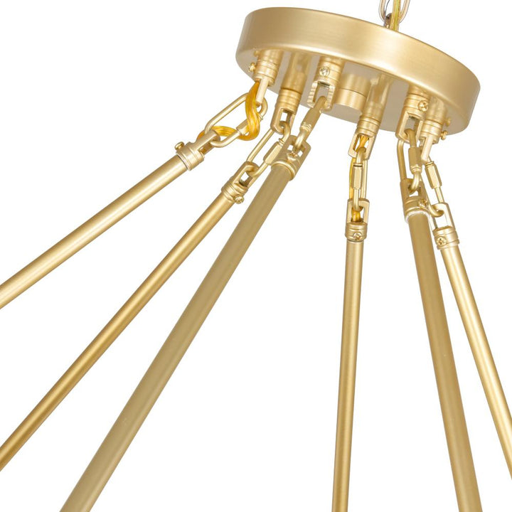 Arya 70 Light Chandelier With Satin Gold Finish