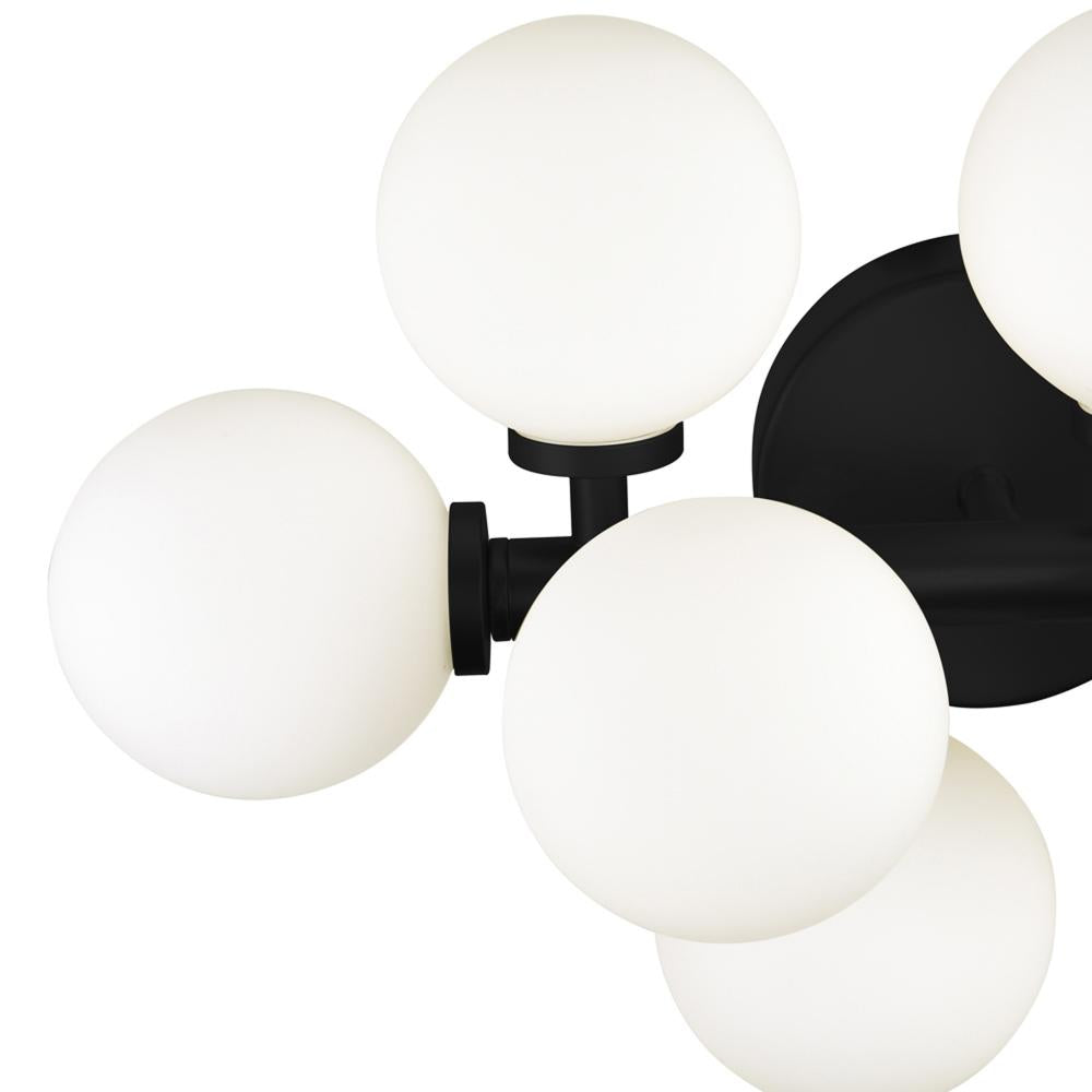 Arya 8 Light Wall Sconce With Black Finish