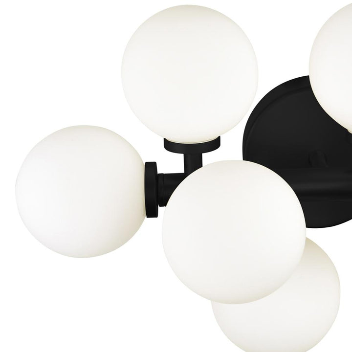 Arya 8 Light Wall Sconce With Black Finish