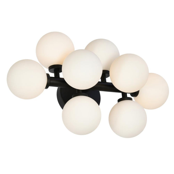 Arya 8 Light Wall Sconce With Black Finish