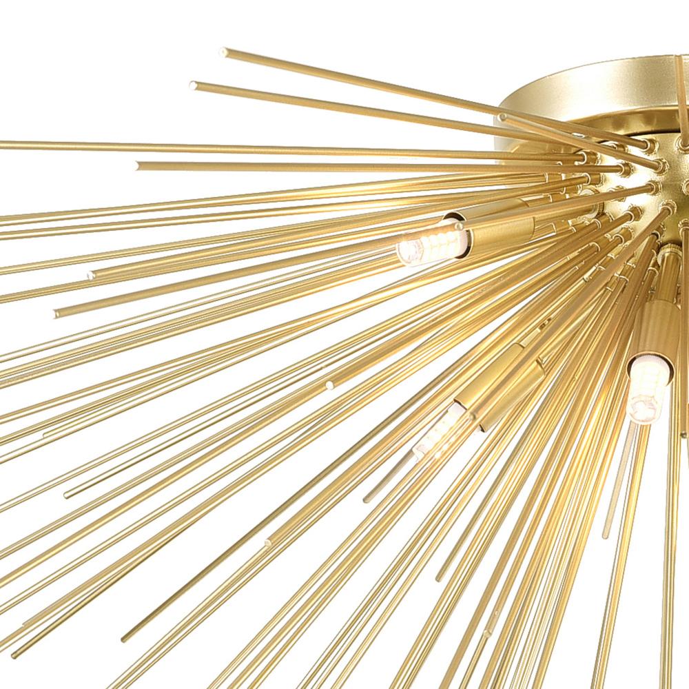 Savannah 8 Light Flush Mount With Gold Leaf Finish