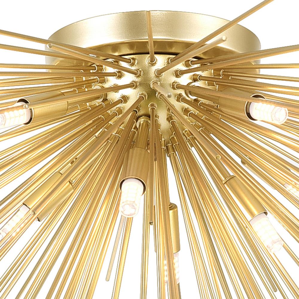 Savannah 8 Light Flush Mount With Gold Leaf Finish