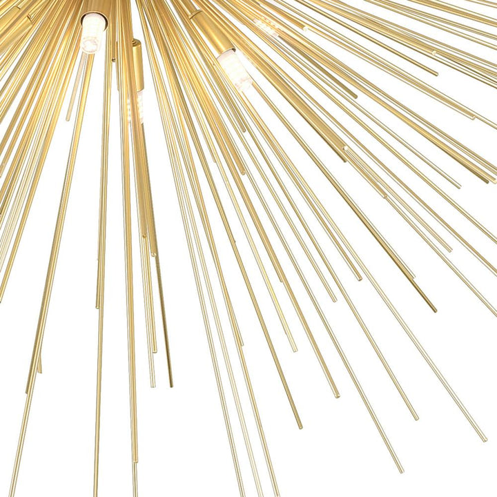 Savannah 8 Light Flush Mount With Gold Leaf Finish