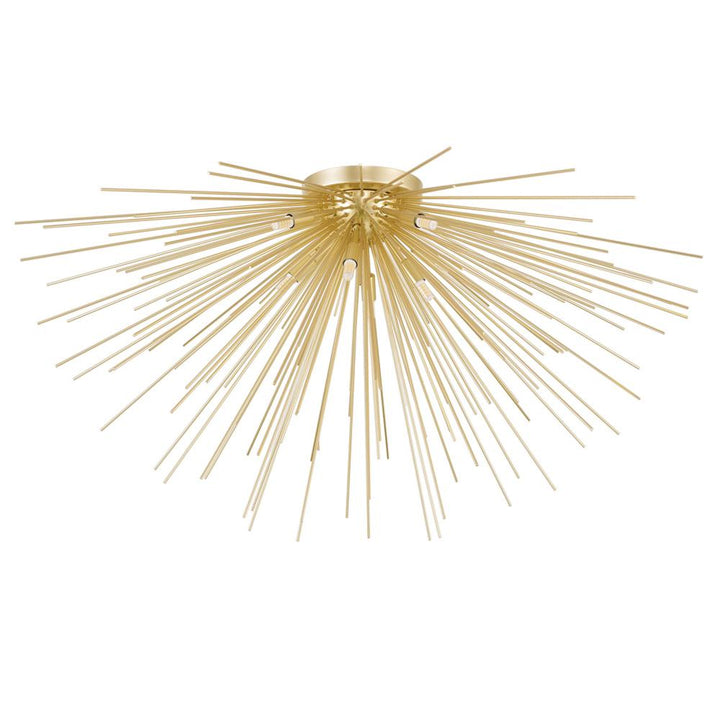 Savannah 8 Light Flush Mount With Gold Leaf Finish