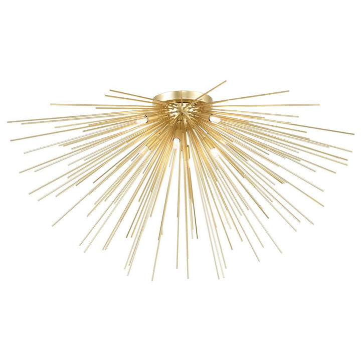 Savannah 8 Light Flush Mount With Gold Leaf Finish