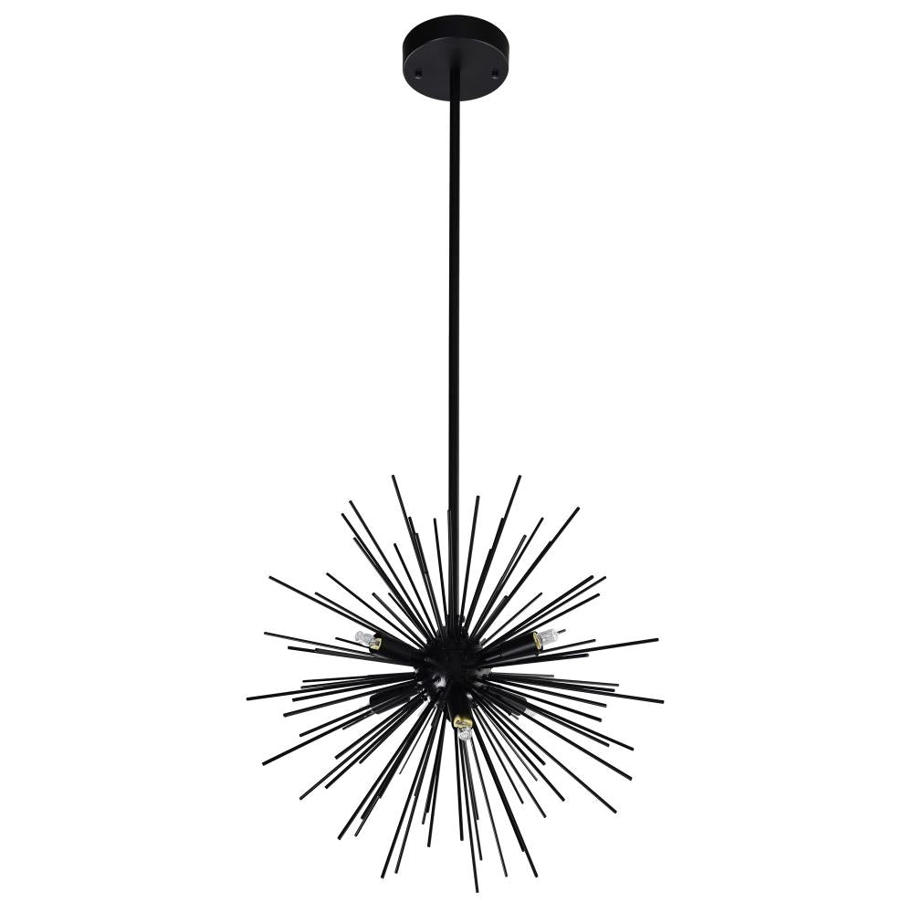 Savannah 6 Light Chandelier With Black Finish