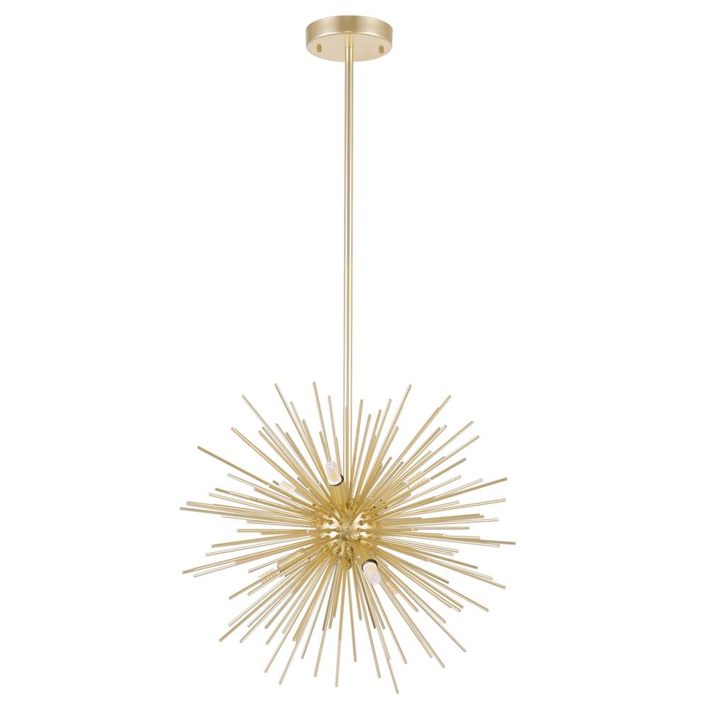 Savannah 6 Light Chandelier With Gold Leaf Finish