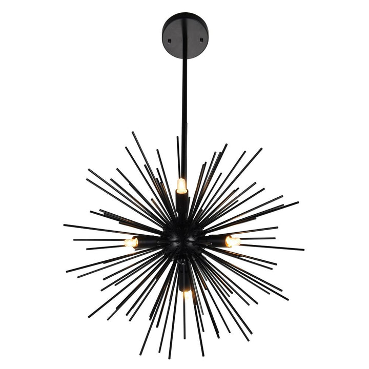 Savannah 9 Light Chandelier With Black Finish