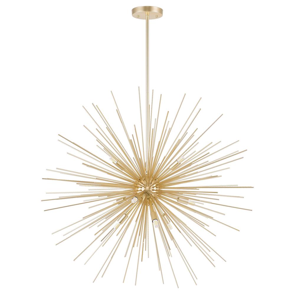 Savannah 9 Light Chandelier With Gold Leaf Finish