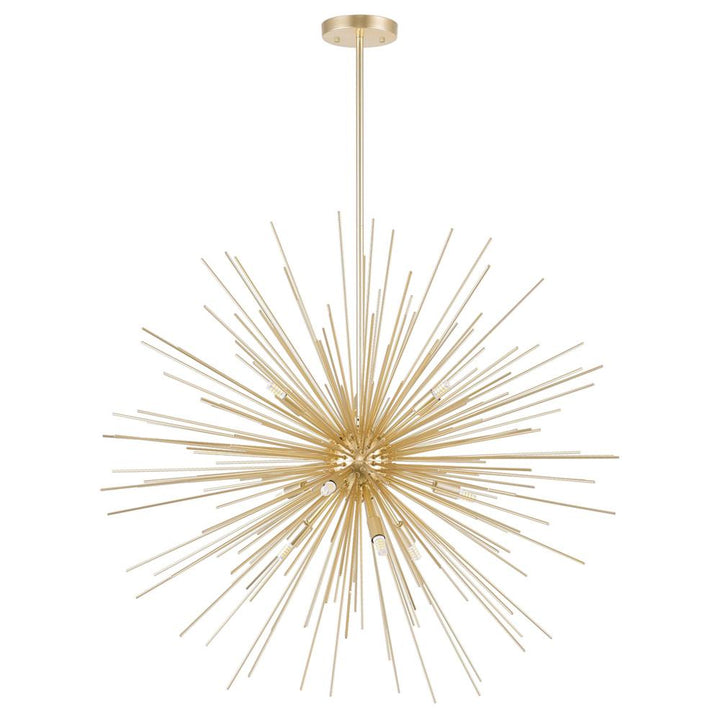 Savannah 9 Light Chandelier With Gold Leaf Finish