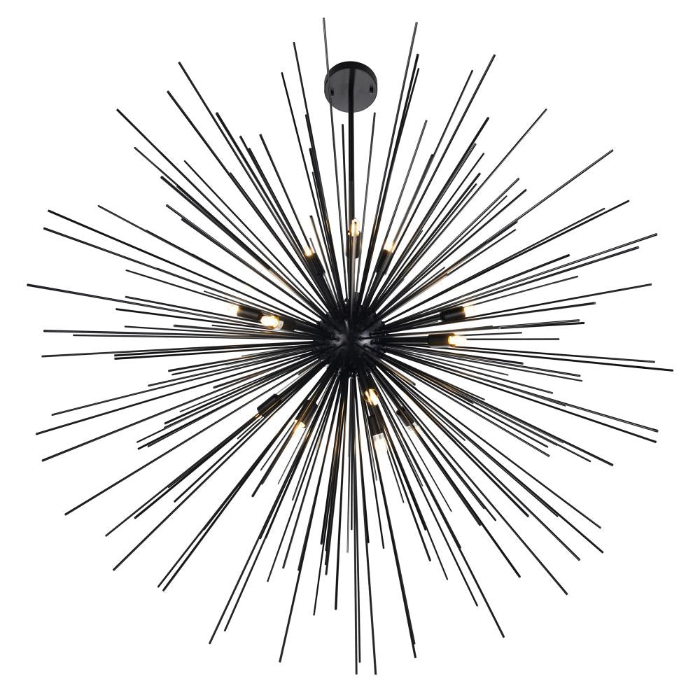 Savannah 14 Light Chandelier With Black Finish