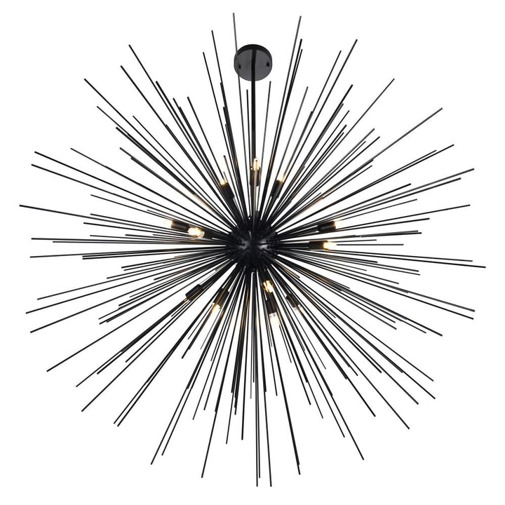 Savannah 14 Light Chandelier With Black Finish
