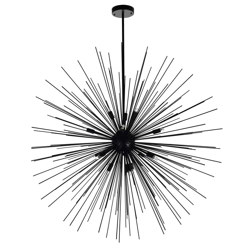 Savannah 14 Light Chandelier With Black Finish