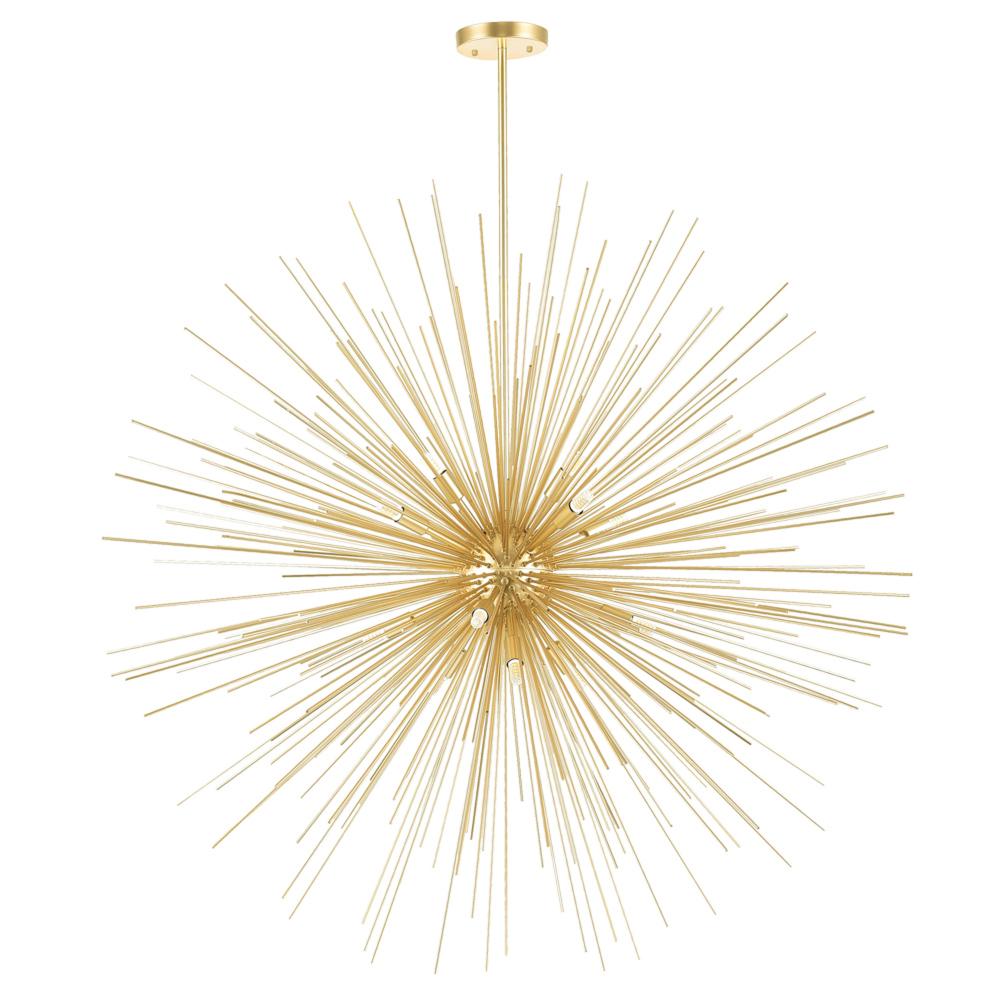 Savannah 14 Light Chandelier With Gold Leaf Finish