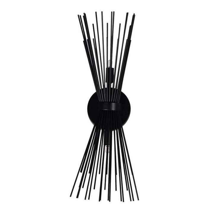 Savannah 2 Light Wall Sconce With Black Finish
