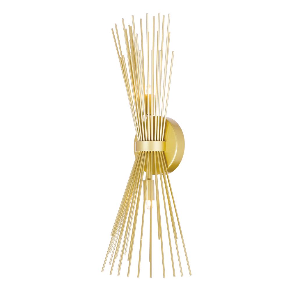 Savannah 2 Light Wall Sconce With Gold Leaf Finish