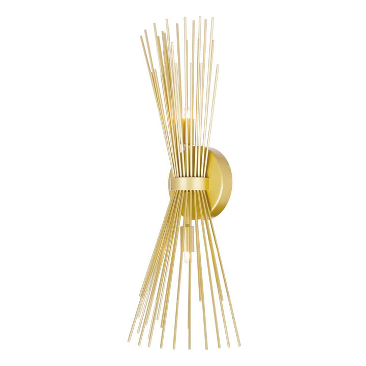 Savannah 2 Light Wall Sconce With Gold Leaf Finish