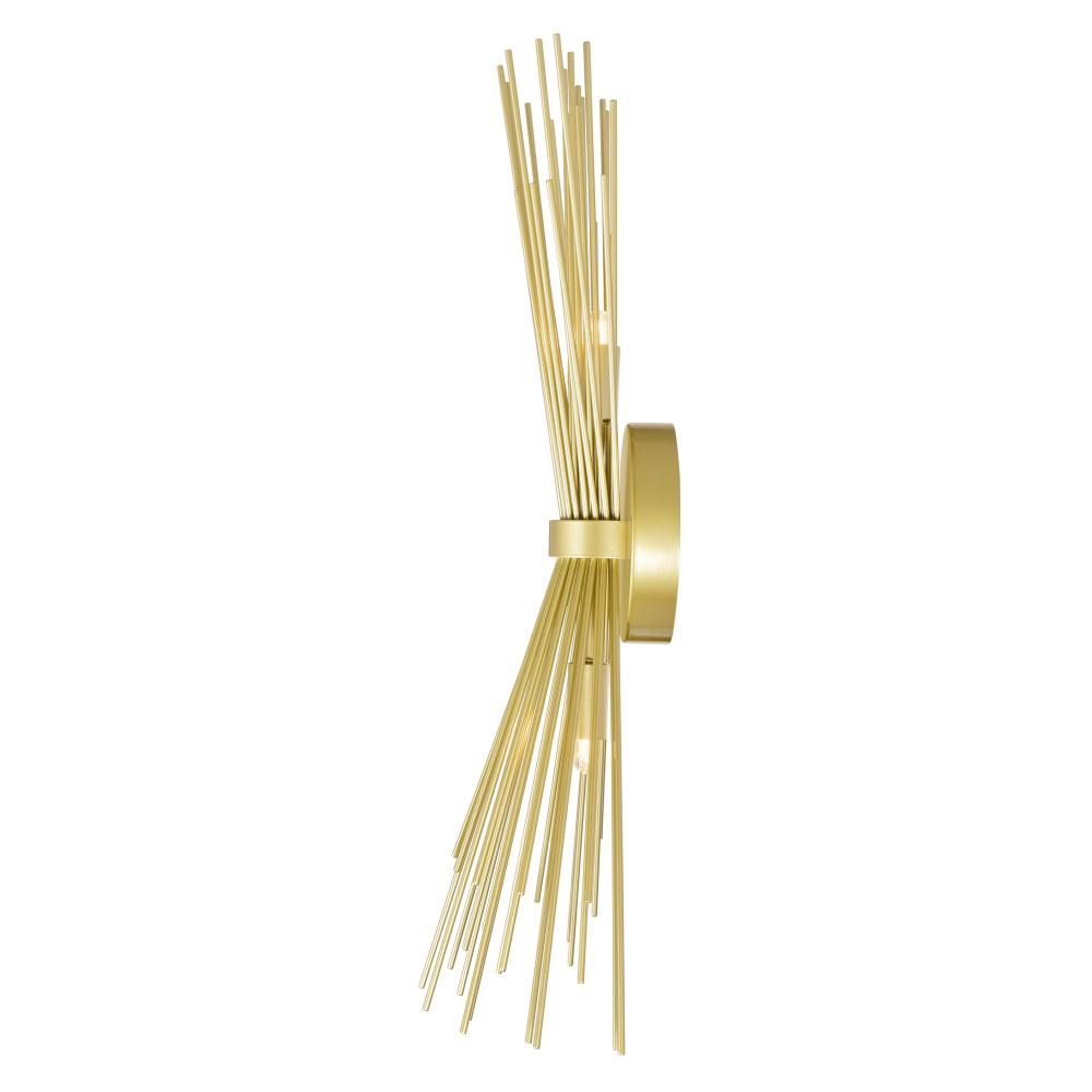 Savannah 2 Light Wall Sconce With Gold Leaf Finish
