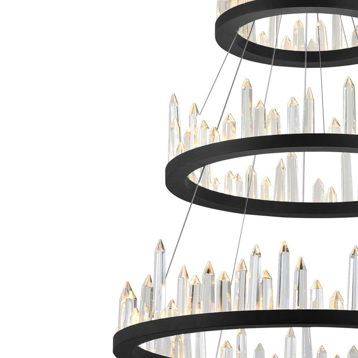 Juliette LED Chandelier With Black Finish