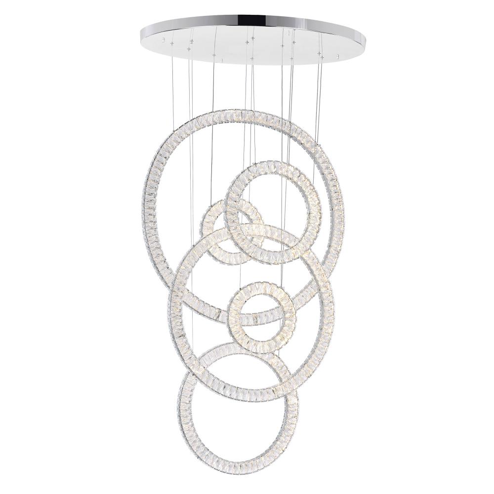 Celina LED Chandelier With Chrome Finish