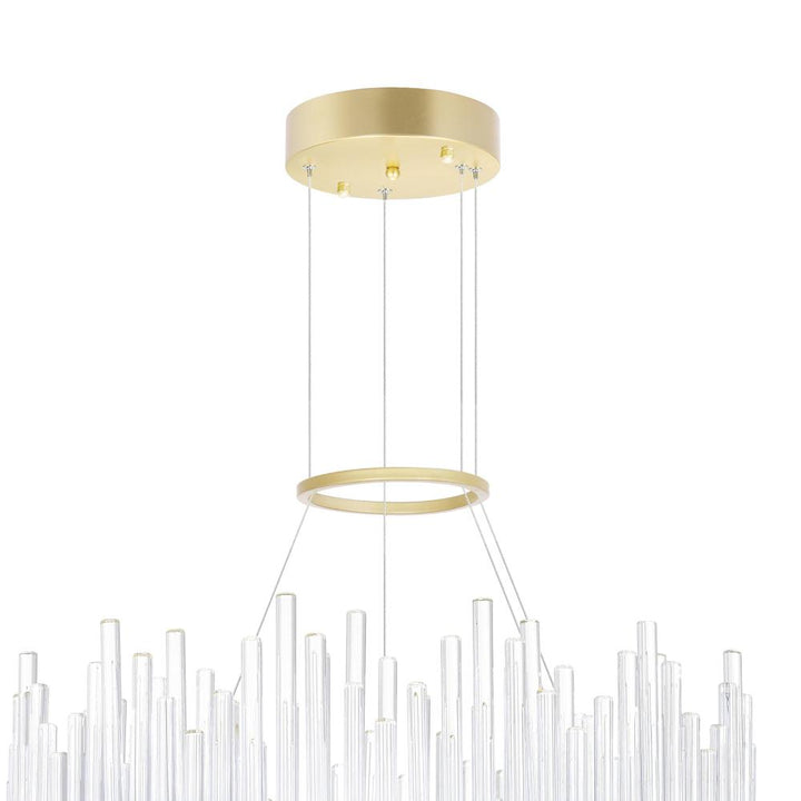 Genevieve LED Chandelier With Medallion Gold Finish