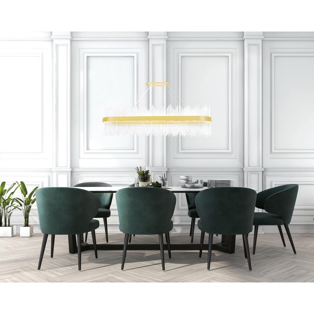 Genevieve LED Chandelier With Medallion Gold Finish