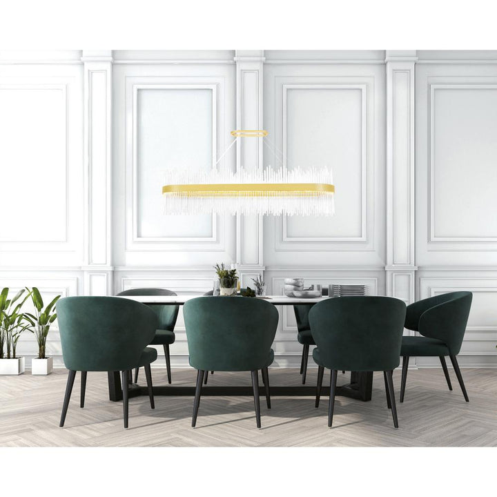 Genevieve LED Chandelier With Medallion Gold Finish