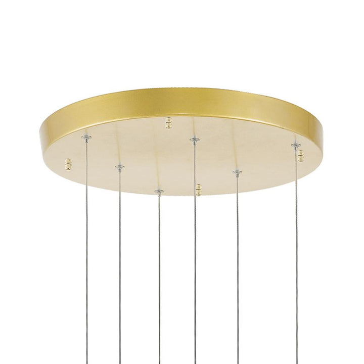 Carolina LED Chandelier With Gold Leaf Finish