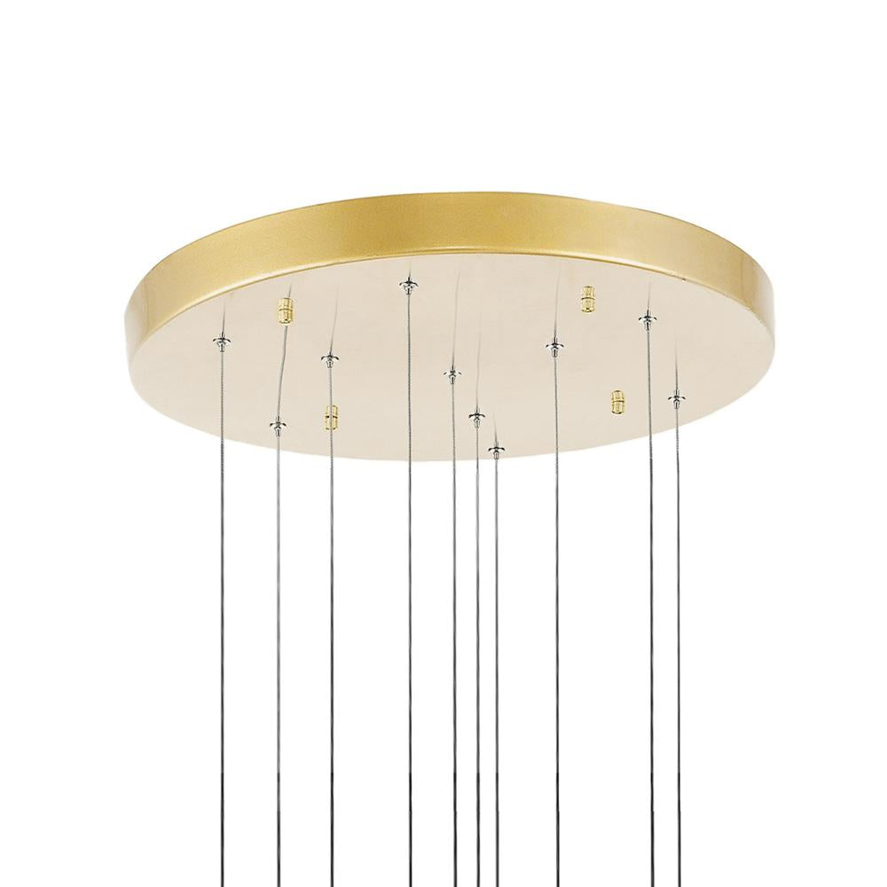 Carolina LED Chandelier With Gold Leaf Finish