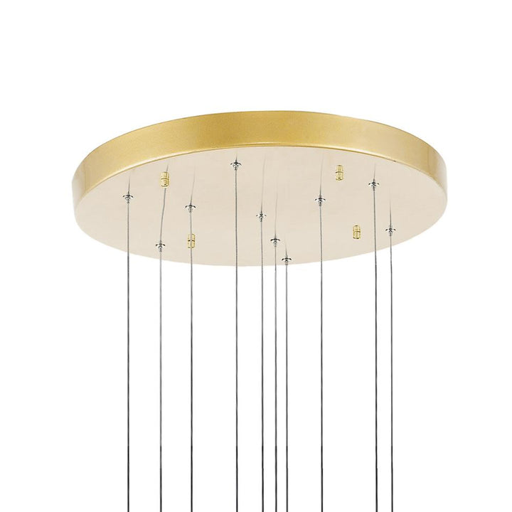 Carolina LED Chandelier With Gold Leaf Finish