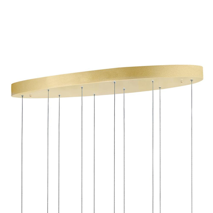 Carolina LED Chandelier With Gold Leaf Finish